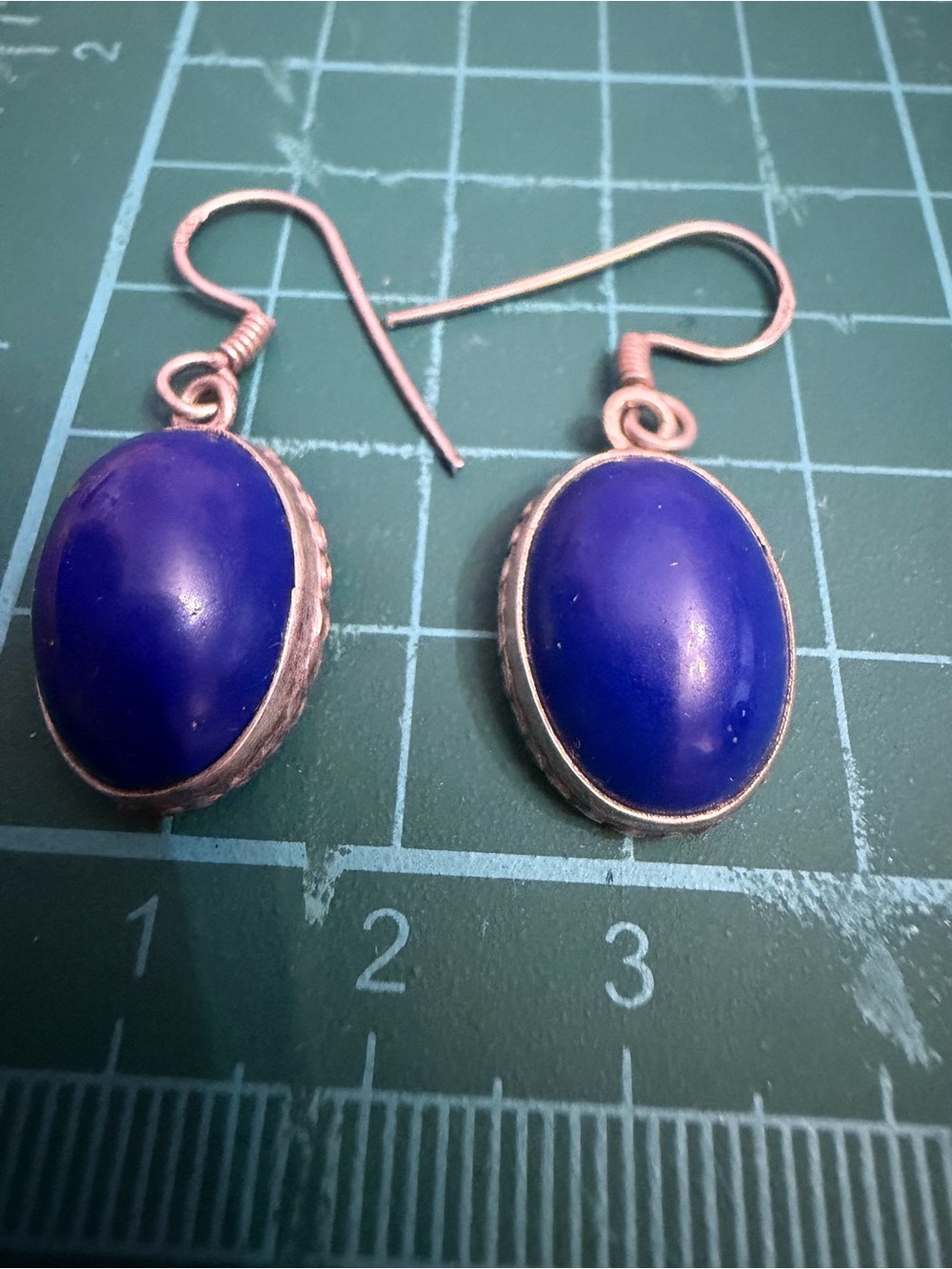 Vintage 925 silver lapis Drop Earrings - Women Jewelry